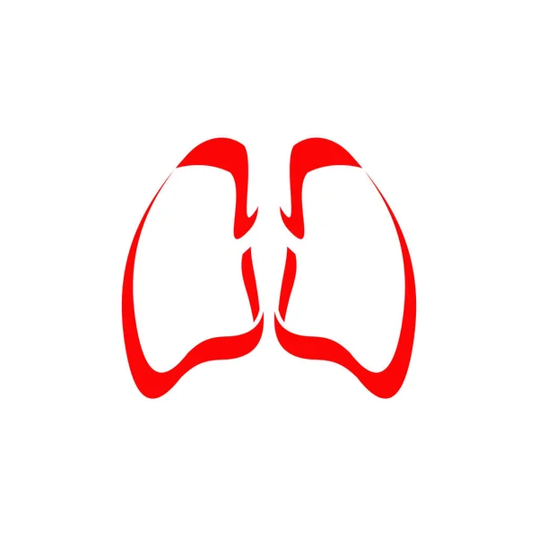 Modelo Vetor Design Logotipo Médico Pulmonar —  Vetores de Stock