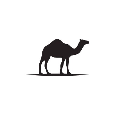 Deve hayvan logosu tasarım vektörü şablonu