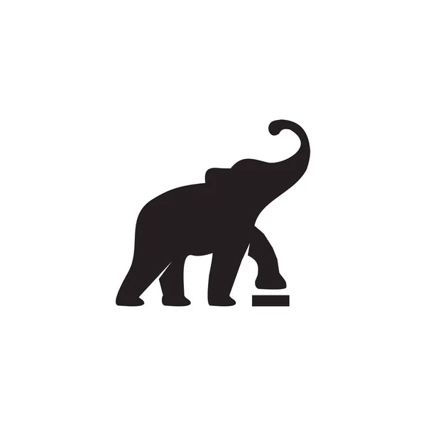 Elephant Animal Logo Design Vector Template — Stock Vector
