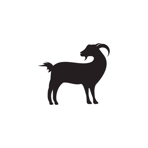 Goat Animal Logo Design Vector Template — Stock Vector