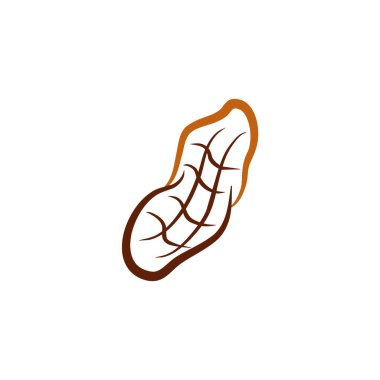 Fıstık bitkisi logo tasarım vektör şablonu