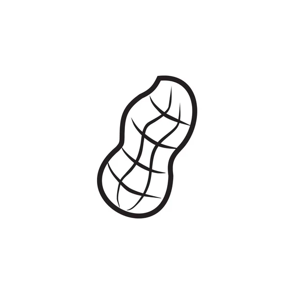 Erdnusspflanze Logo Design Vektor Vorlage — Stockvektor