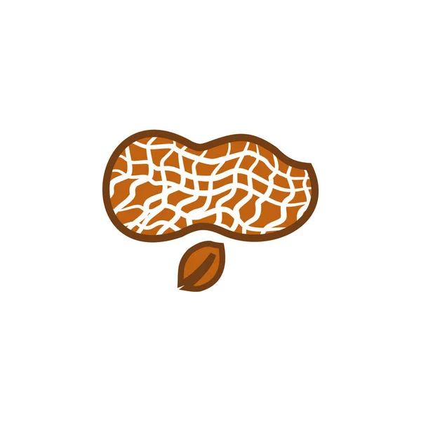 Templat Desain Logo Tanaman Kacang Vektor - Stok Vektor