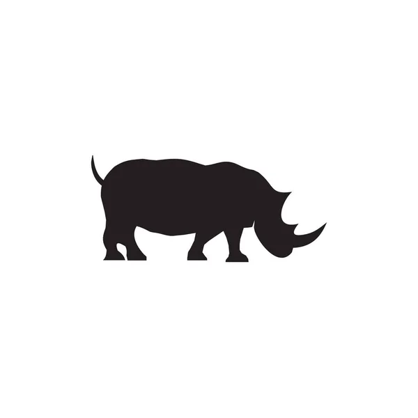 Векторный Шаблон Логотипа Носорога — стоковый вектор