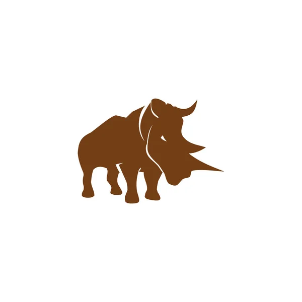 Plantilla Vectorial Diseño Logotipo Animal Rhino — Archivo Imágenes Vectoriales