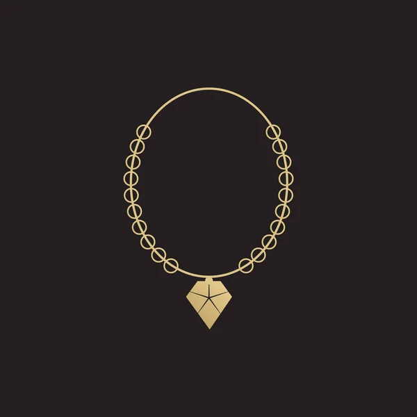 Ketting Sieraden Logo Ontwerp Vector Template — Stockvector