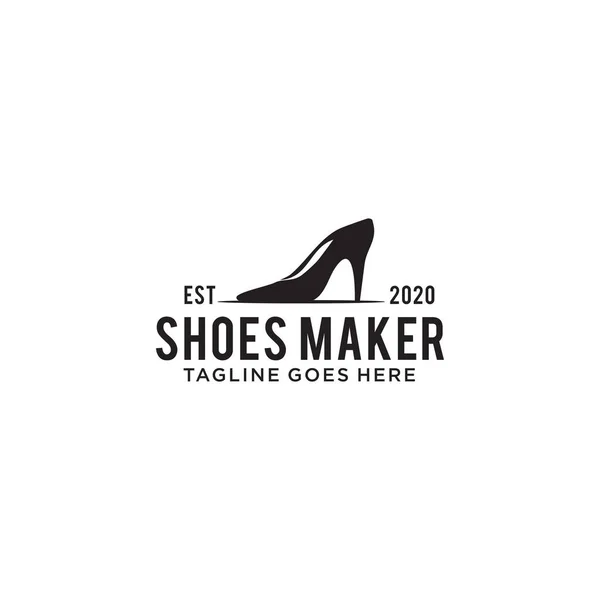 Sko Tillverkare Logotyp Design Vektor Mall — Stock vektor