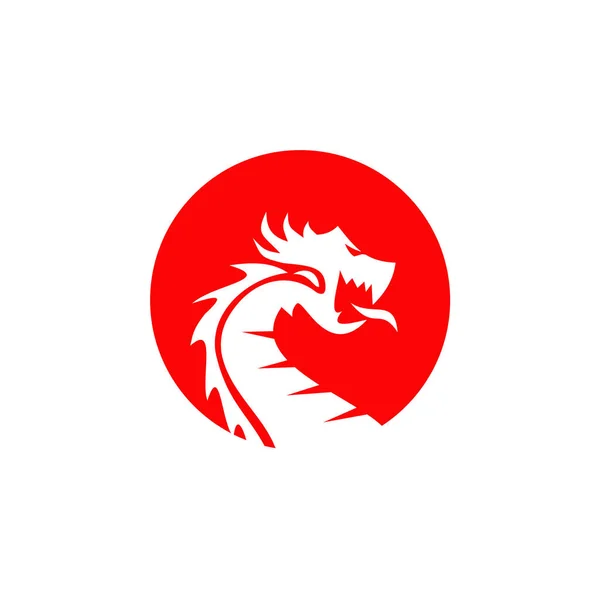 Dragon Zwierząt Wzór Logo Wektora Projektu — Wektor stockowy