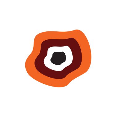 Aborjin sanat sembolü tasarım vektörü şablonu