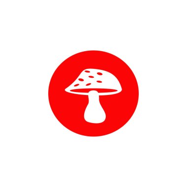 Mantar bitkisi logo tasarım şablonu