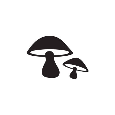 Mantar bitkisi logo tasarım şablonu