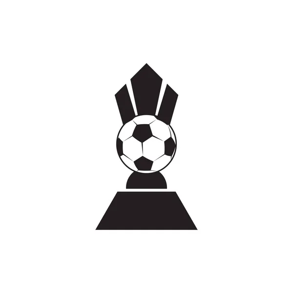 Fußball Trhopy Logo Design Vektor Vorlage — Stockvektor