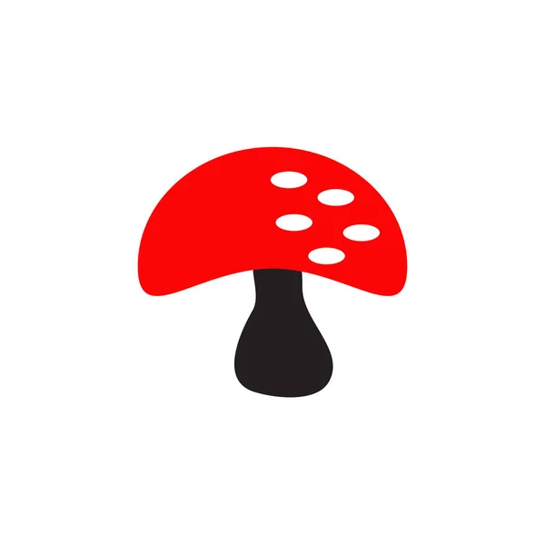 Mushroom Plant Logo Design Vector Template — Stock Vector