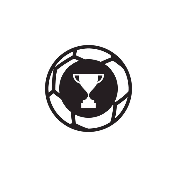 Football Trhopy Logo Design Vector Template — Stock Vector