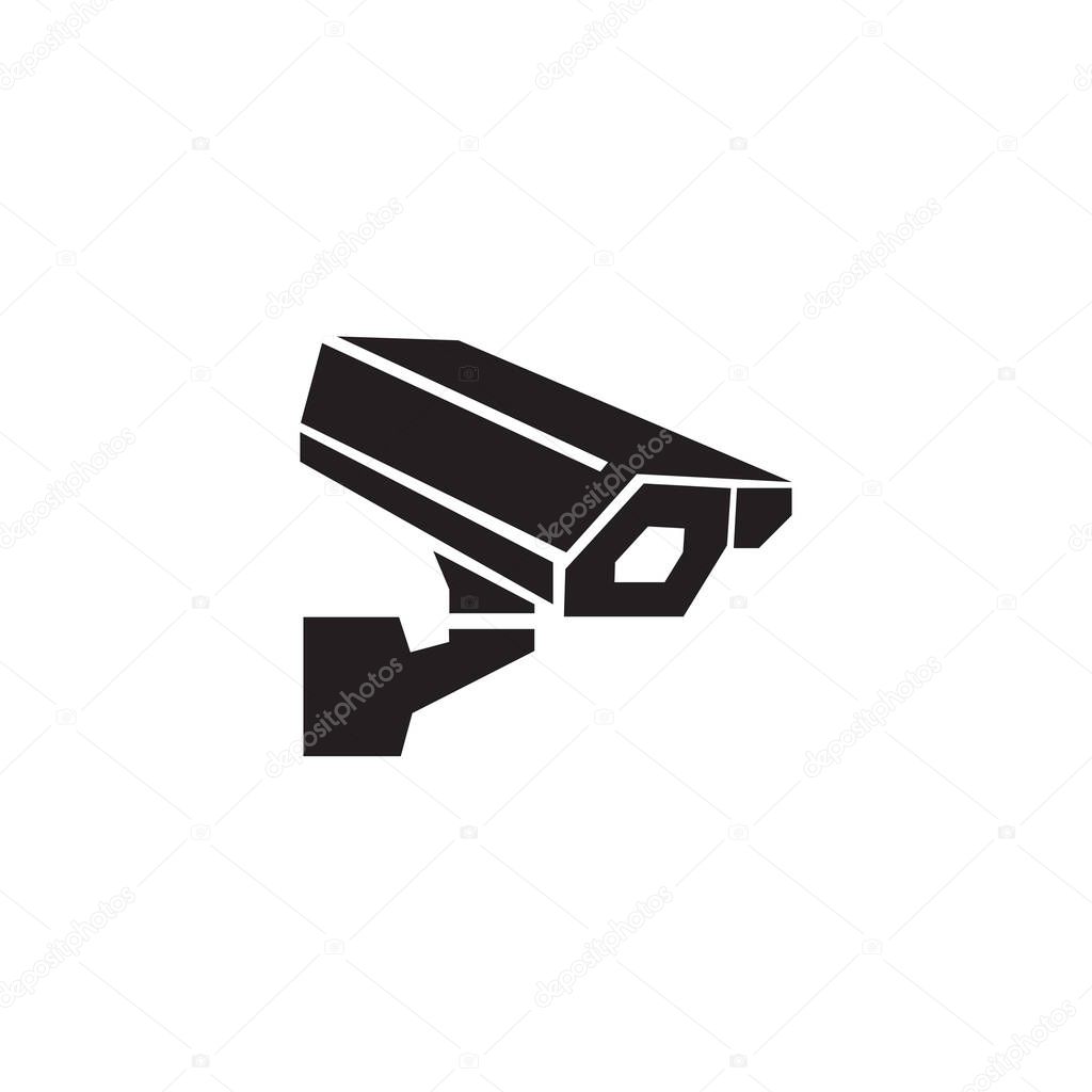 CCTV camera logo design vector template