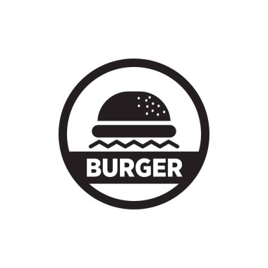 Burger şirketinin logo tasarım vektör şablonu