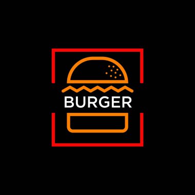 Burger şirketinin logo tasarım vektör şablonu