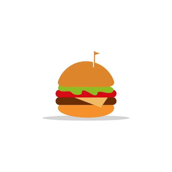 Шаблон Векторного Дизайну Логотипу Компанії Burger — стоковий вектор