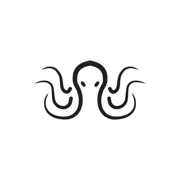 Octopus Pictogram Logo Ontwerp Vector Template — Stockvector