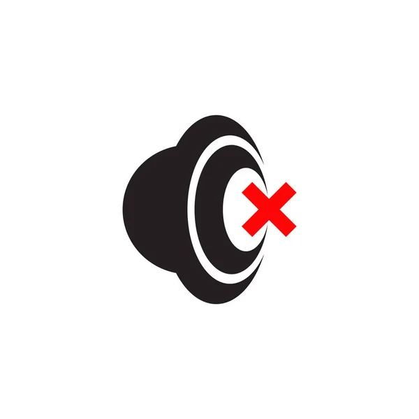 Звуку Голосу Або Mute Шаблон Дизайну Логотипу — стоковий вектор