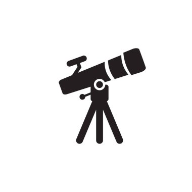Teleskop işareti logo tasarım vektör şablonu