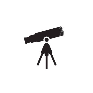 Teleskop işareti logo tasarım vektör şablonu