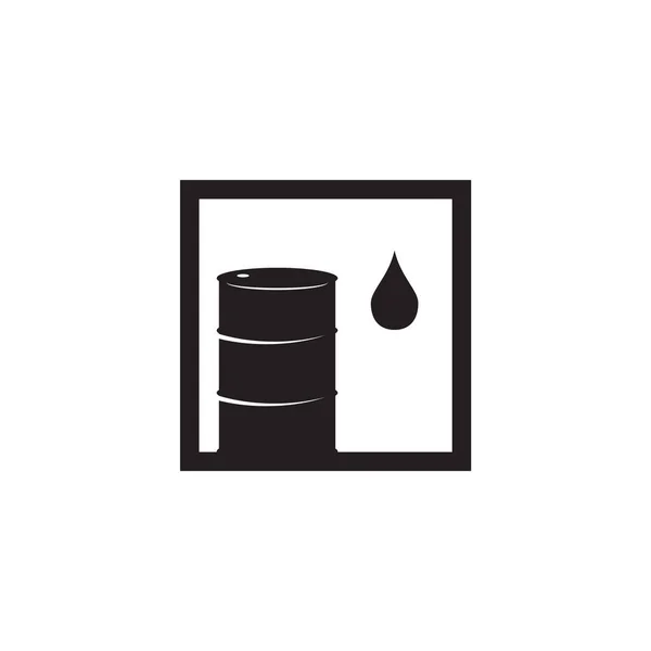 Öltrommel Zeichen Logo Design Vektor Vorlage — Stockvektor
