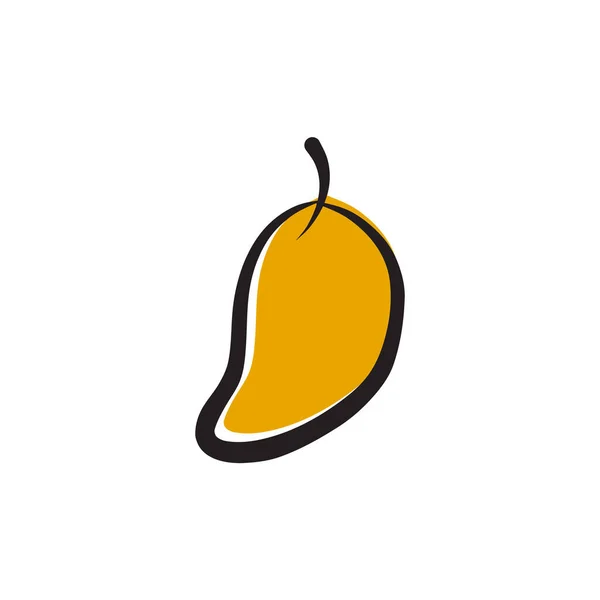 Mango Fruta Logotipo Diseño Vector Plantilla — Vector de stock