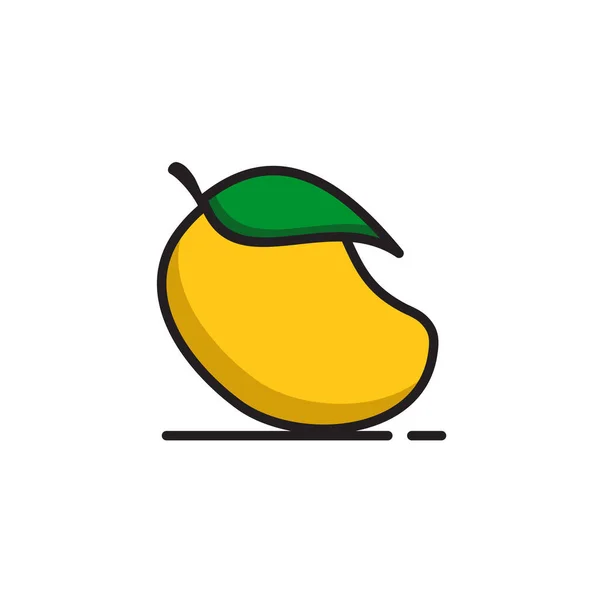 Mango Fruta Logotipo Diseño Vector Plantilla — Vector de stock