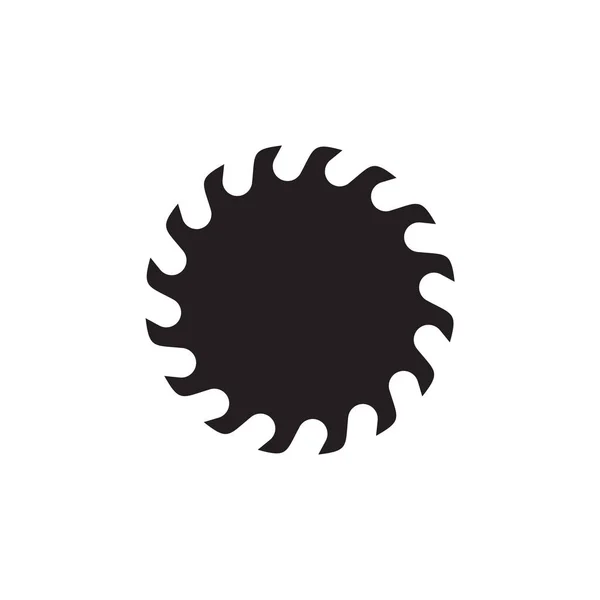 木工会社の丸型鋸ロゴデザインテンプレート — ストックベクタ