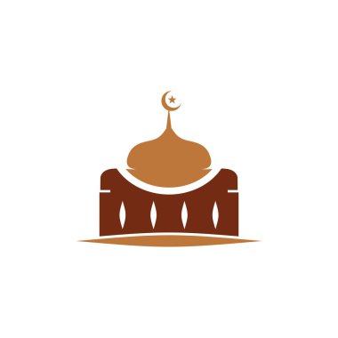 Cami inşa etme logosu tasarım vektör şablonu