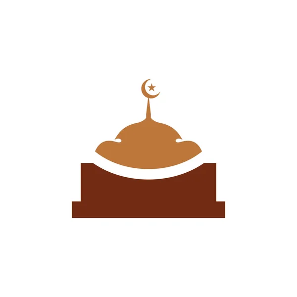 モスク建築ロゴベクトルテンプレート — ストックベクタ