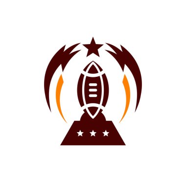 Rugby ödüllü logo tasarım vektörü şablonu