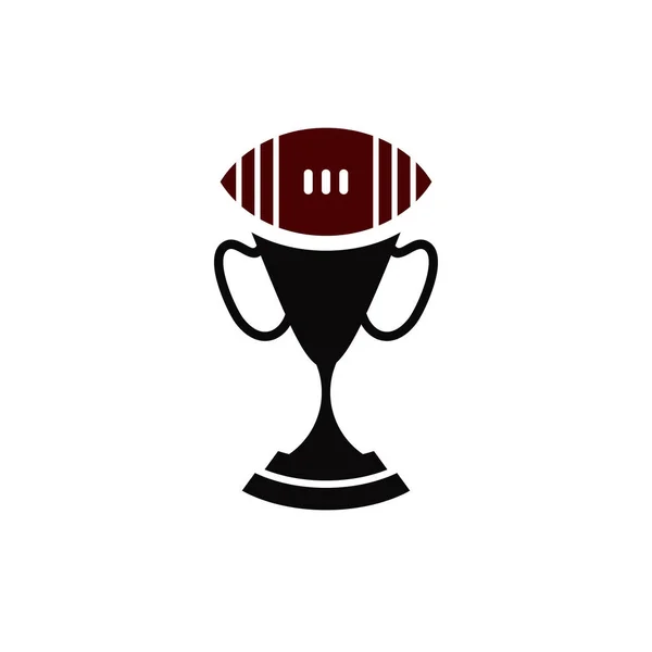 Rugby Ödüllü Logo Tasarım Vektörü Şablonu — Stok Vektör