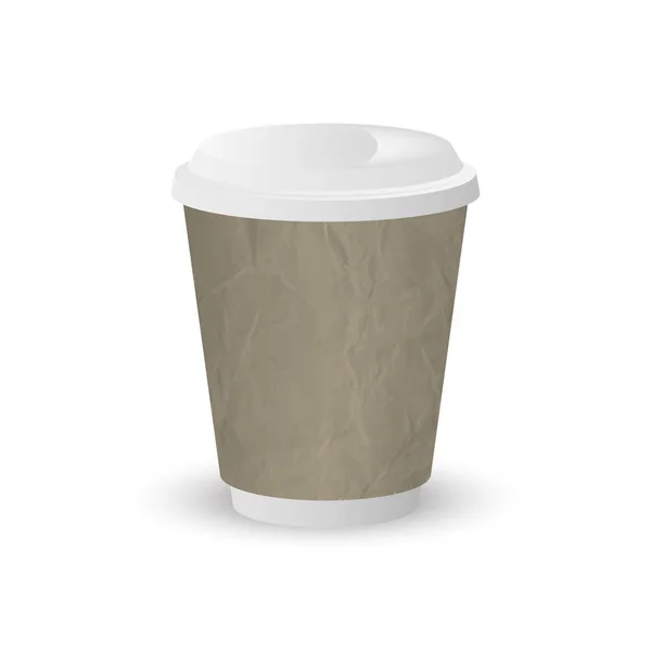 モックアップに行きコーヒー 白い背景で隔離のベクトル図 — ストックベクタ
