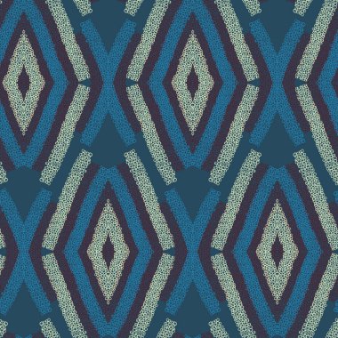 Mavi tonlarda köpüklü Rhombus tasarımı ile desen tekrarı. Ev dekorasyonu, durağanlık, moda için harika.