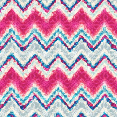 Dalgalı zigzag kusursuz renkli desen örneği. Ev dekorasyonu, durağanlık, moda için harika.