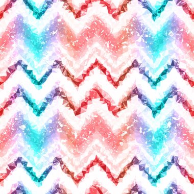 Dalgalı zigzag kusursuz renkli desen örneği. Ev dekorasyonu, durağanlık, moda için harika.