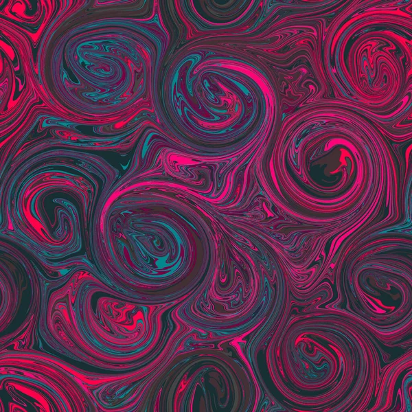 Swirly Marbled Seamless Repeat Pattern Τυρκουάζ Κόκκινο Και Μωβ — Φωτογραφία Αρχείου