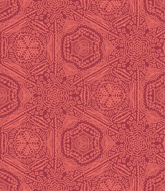 Hipnotik Kaleydoskop Kusursuz Tekrarlanmayan Vektör Deseni. Duvar kağıtları, fayanslar, tekstil için mükemmel.