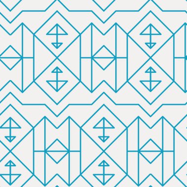 Geometrik tasarım, basit çizgi sanatı, kusursuz tekrar eden vektör deseni. Fayanslar, tekstil ve duvar kağıtları için mükemmel.