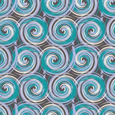 Dalgalı, kıvırcık psikedelik çizgiler sanatsal soyut vektör tasarımı. Kusursuz tekrarlama örneği. Fayanslar, tekstil ve duvar kağıtları için mükemmel.