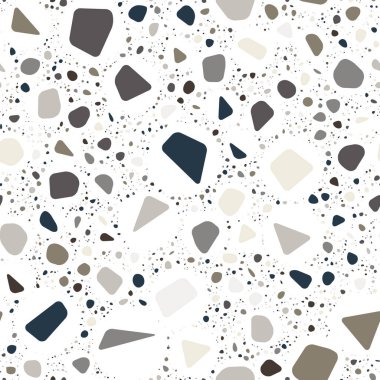 Kusursuz bir vektör örneği örneği. Benekli benekli tanecikler arka planda farklı boyutlarda ve renklerde.