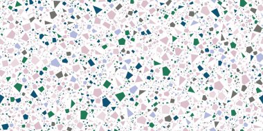 Kusursuz bir vektör örneği örneği. Benekli benekli tanecikler arka planda farklı boyutlarda ve renklerde.