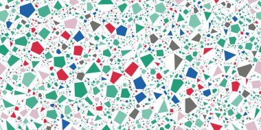 Kusursuz bir vektör örneği örneği. Benekli benekli tanecikler arka planda farklı boyutlarda ve renklerde.