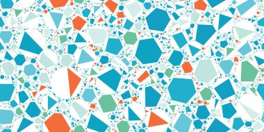 Kusursuz bir vektör örneği örneği. Benekli benekli renk geometrik taş düz arkaplanda benzer elementler.