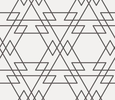 Geometrik tasarım, basit çizgi sanatı, kusursuz tekrar eden vektör deseni. Fayanslar, tekstil ve duvar kağıtları için mükemmel.