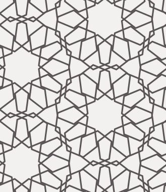 Geometrik tasarım, basit çizgi sanatı, kusursuz tekrar eden vektör deseni. Fayanslar, tekstil ve duvar kağıtları için mükemmel.