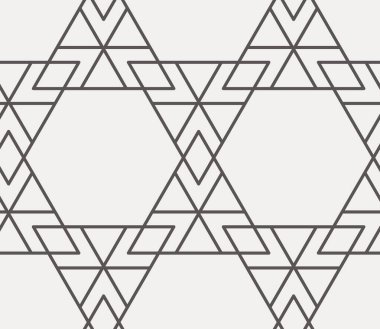 Geometrik tasarım, basit çizgi sanatı, kusursuz tekrar eden vektör deseni. Fayanslar, tekstil ve duvar kağıtları için mükemmel.