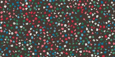 Kusursuz bir vektör örneği örneği. Benekli benekli tanecikler arka planda farklı boyutlarda ve renklerde.